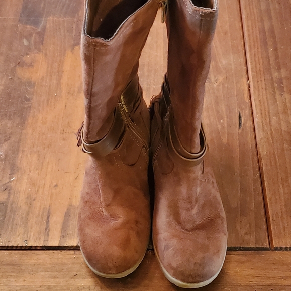 Girls Tall Brown Boots Size 1 - Picture 5 of 6